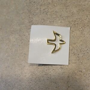 Holy Spirit Dove Lapel Pin Gold Tone